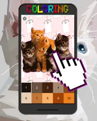 Cat Animal Pixel Art Coloring By Number Screen Shot 4