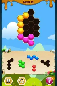 Hexa-Block Bee Puzzle Screen Shot 2