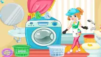 不器用な庭師の洗濯 ：女の子向けのゲーム Screen Shot 2