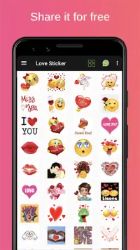 Love Sticker - WAStickerApps Screen Shot 2