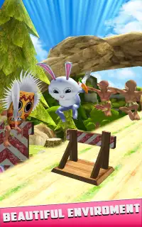 Rabbit Dash : jungle Christmas Subway runner game Screen Shot 8