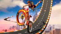 BMX Cycle Mega Ramp Stunts - Trò chơi Đua xe đạp Screen Shot 3