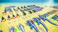 바다 동물의 왕국 전투 : 전쟁 시뮬레이터 Screen Shot 9