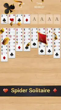 Free spider solitaire - classic solitaire Screen Shot 5