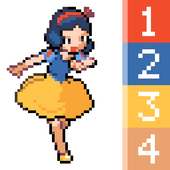 Princesa Color Por Número: Pixel Art Princess