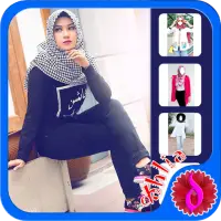 Hijab Jeans Fashion Photo Screen Shot 0