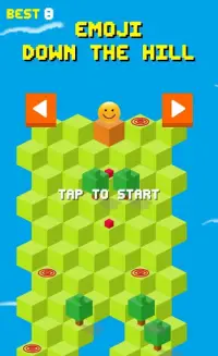 Emoji down the hill - Fall jump Screen Shot 0