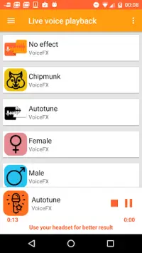 VoiceFX - Voice Changer with v Screen Shot 4