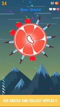 Knife Slice - Free Addictive Fruit Hit Game Screen Shot 1