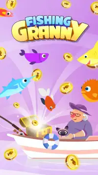 Fishing Granny - Funny,Amazing Fishing Game Screen Shot 2