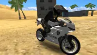 Police Motorbike Desert City Screen Shot 0