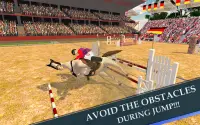 Carreras de caballos de salto y Maestro trucos 3D Screen Shot 3