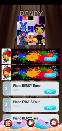 Bendy's VS Fred PIANO TILES Screen Shot 3