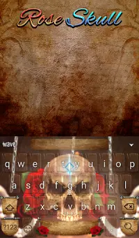 Rose Skull Animated Keyboard   Live Wallpaper Screen Shot 1