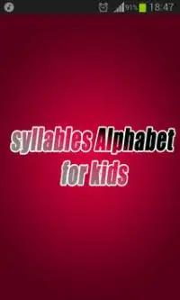 syllables Alphabet for kids Screen Shot 0