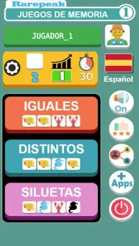 Juegos de memoria 1 (atención, memoria, velocidad) Screen Shot 0