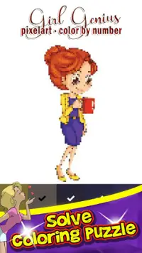 Girl Genius! Color By Number - PixelArt Coloring Screen Shot 6