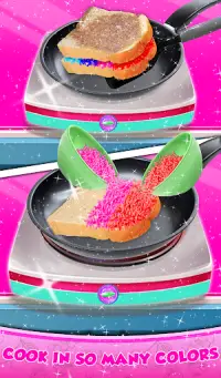 Rainbow Grilled Cheese Sandwich Maker! Memasak DIY Screen Shot 13
