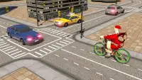 Bicycle Santa Christmas Pizza Delivery Screen Shot 11