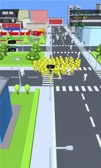 Crowd Stickman City Run Screen Shot 2