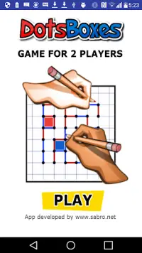 DotsBoxes Dots and Boxes Game for 2 Players Screen Shot 0