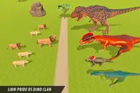лев против динозавра: симулятор битвы животных Screen Shot 14