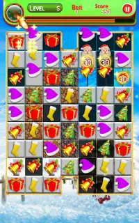 Match 3 Puzzle Christmas Games - Santa Bell Trees Screen Shot 1