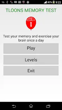 Tloons Memory Test Screen Shot 0