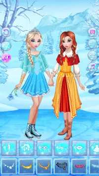 雪の女王 ドレスアップ - 女の子のゲーム Screen Shot 4