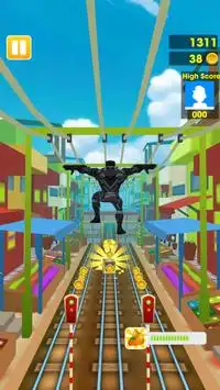 Subway Panther Hero : Black city Avenger Screen Shot 0