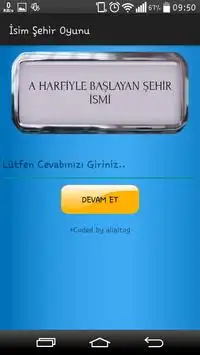 İsim Şehir Hayvan Bitki Oyunu Screen Shot 2