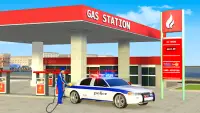 Gas Station Police Car Parking Screen Shot 0
