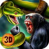 Wild Anaconda Snake Fighting: Animals Battle Game