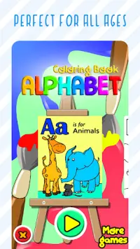 Gioco da colorare per bambini - Impara le lettere Screen Shot 3