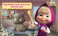 Masza i niedźwiedź-gry czyszczące dom dziewczynek Screen Shot 14