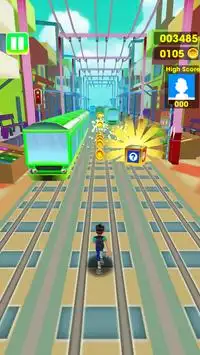 Super Subway Train : Surf 3D Screen Shot 1