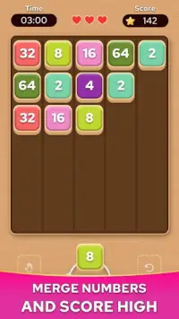 Merge numbers 2048 clash Screen Shot 0