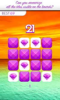 Memory game : Brain teasers for adults : Jewels #2 Screen Shot 1