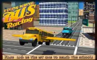 Flying School Bus Racing Screen Shot 8