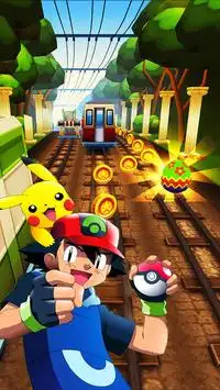 Subway Pikachu Surfer Run Screen Shot 1