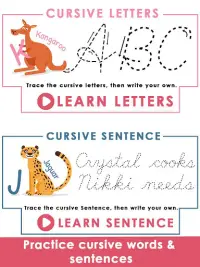 Kids Learn Cursive Writing - Cursive For Toddlers Screen Shot 5