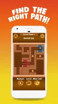 Ball Block Puzzle: Find the Path & Roll the Ball ! Screen Shot 1