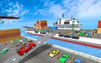 voiture parking et navire sim - jeux de voiture Screen Shot 1