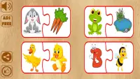 Animal Matching Puzzle for Kids-Name,Food,Home,Mom Screen Shot 0