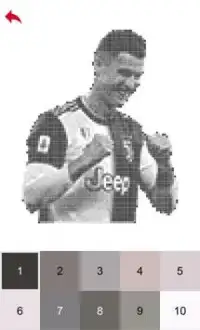 Cristiano Ronaldo Color by Number - Pixel Art Game Screen Shot 2