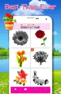 Belle fleur à colorier par nombre - Pixel Art Screen Shot 2