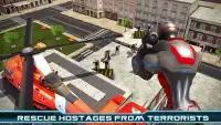 Super heroi Vôo Robô Resgatar Screen Shot 16