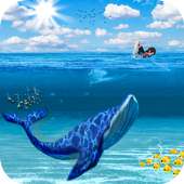 ballena azul nadar simulador de vida -mar profundo