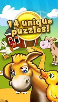 Animal puzzle for kids farm HD Screen Shot 0