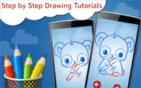 How to Draw Kawaii Step by Step Drawing App Screen Shot 1